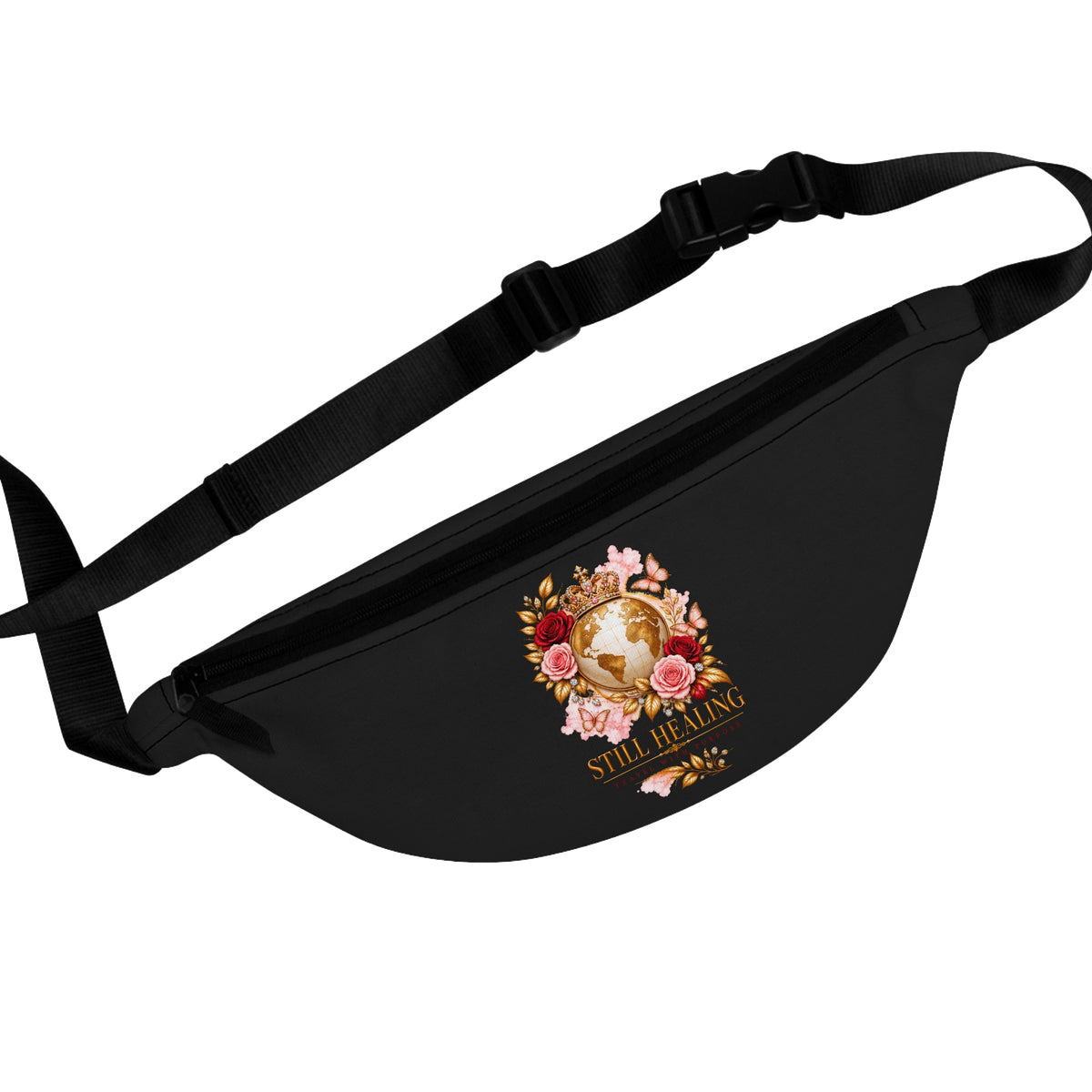 Still Healing Floral Skull Fanny Pack