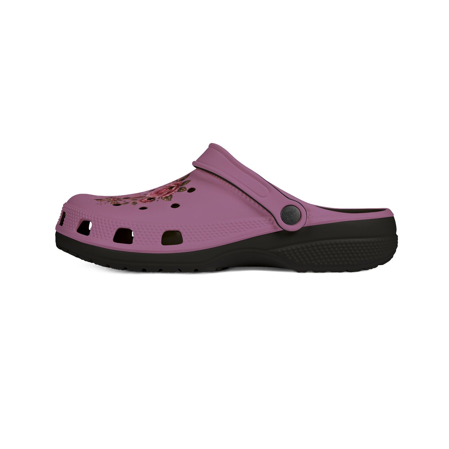 Floral Butterfly Foam Clogs — Pink EVA Garden Clogs