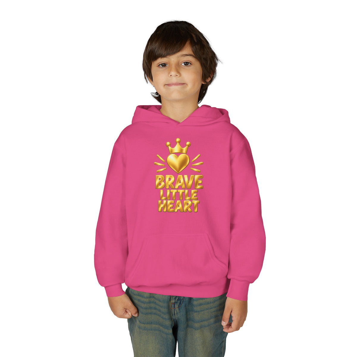 Brave Little Heart Crown Youth Hoodie