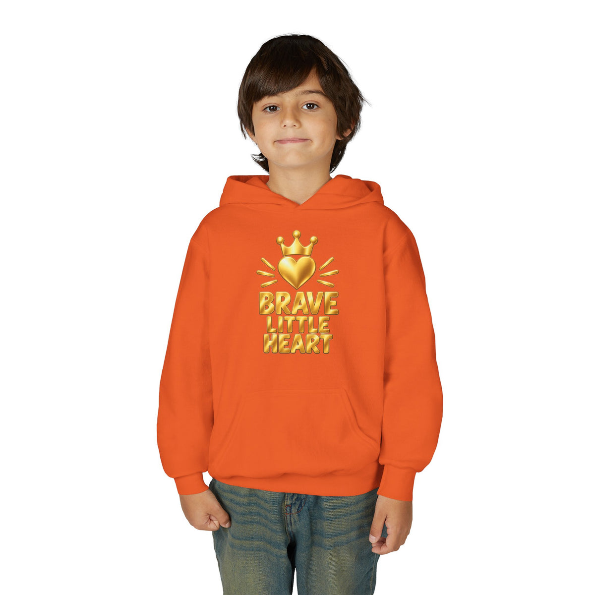 Brave Little Heart Crown Youth Hoodie