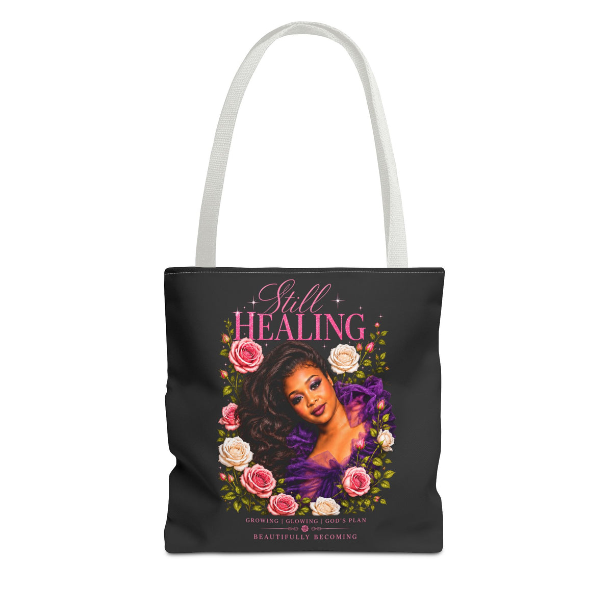 Still Healing Floral Memorial Tote Bag — Inspirational Grief Support Shopping Bag
