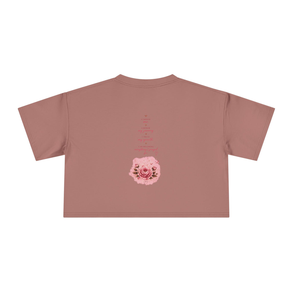 Crop Tee — 'Still Healing' Pink Floral Breast Cancer Awareness Top
