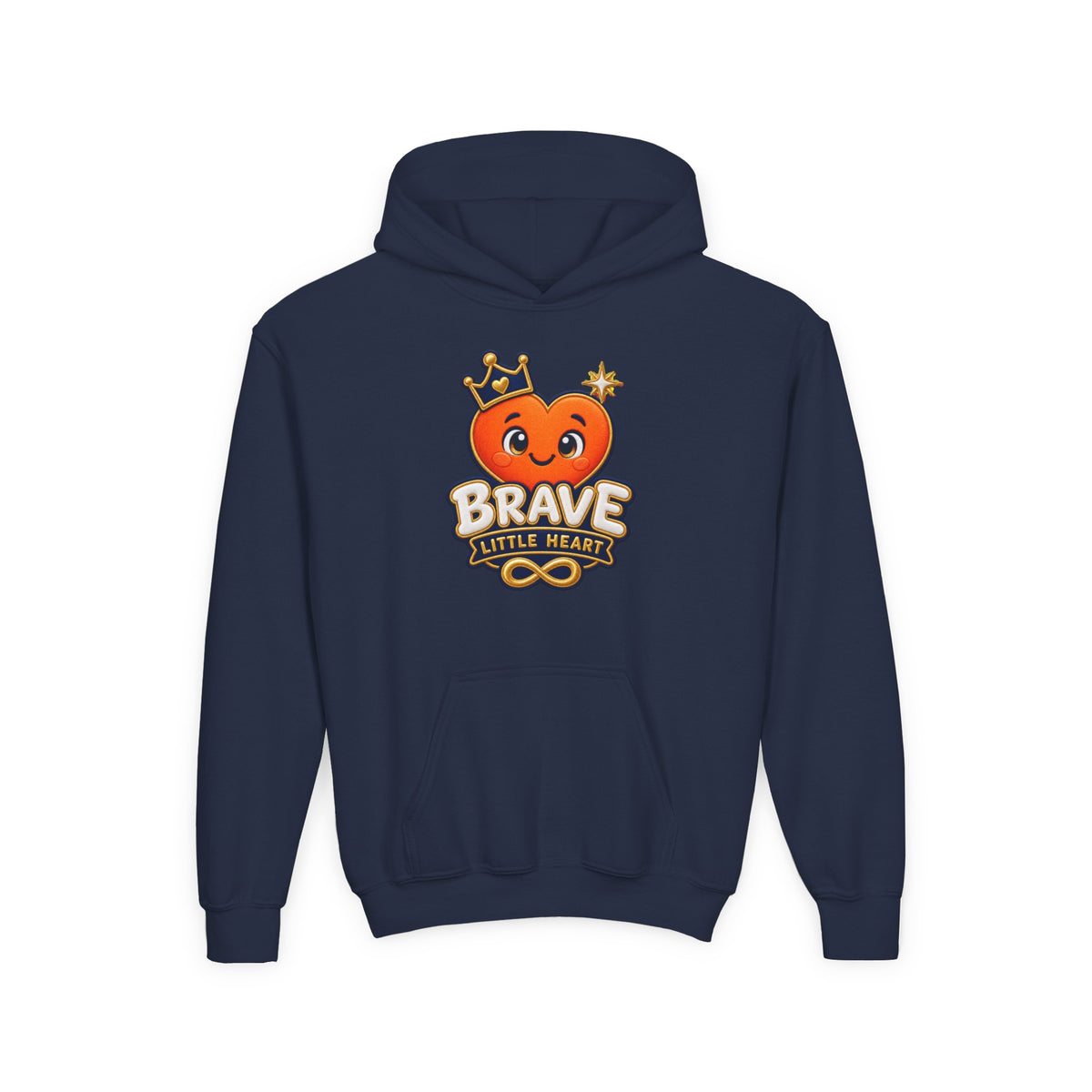 Brave Little Heart Youth Hoodie – Cute Courage Graphic Pullover