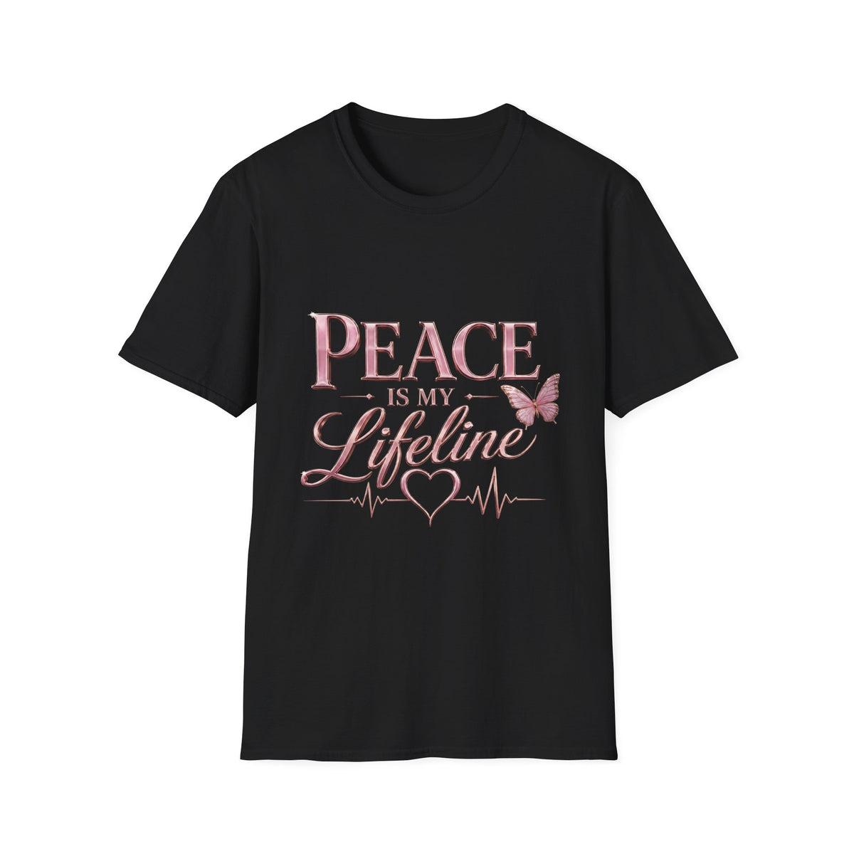 Peace Is My Lifeline T-Shirt — Inspirational Butterfly Graphic Tee
