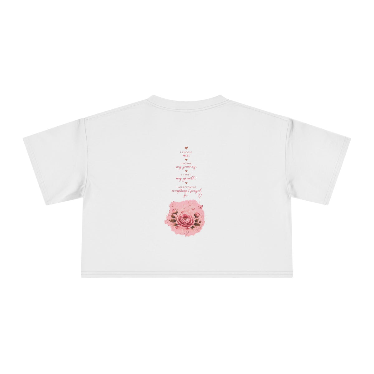 Crop Tee — 'Still Healing' Pink Floral Breast Cancer Awareness Top