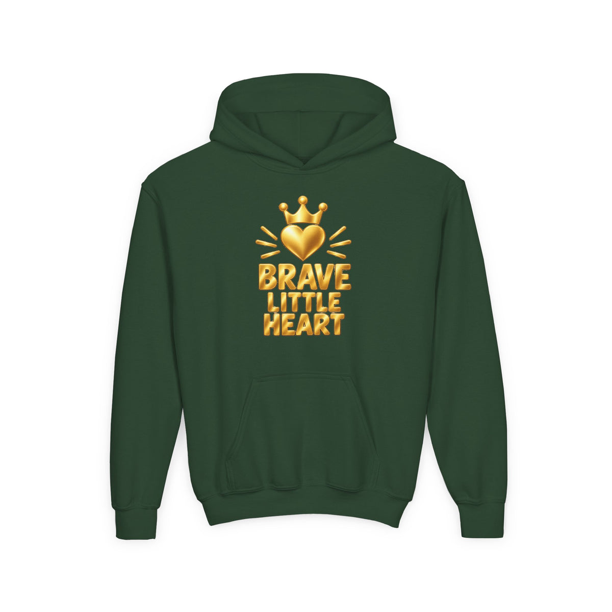Brave Little Heart Crown Youth Hoodie
