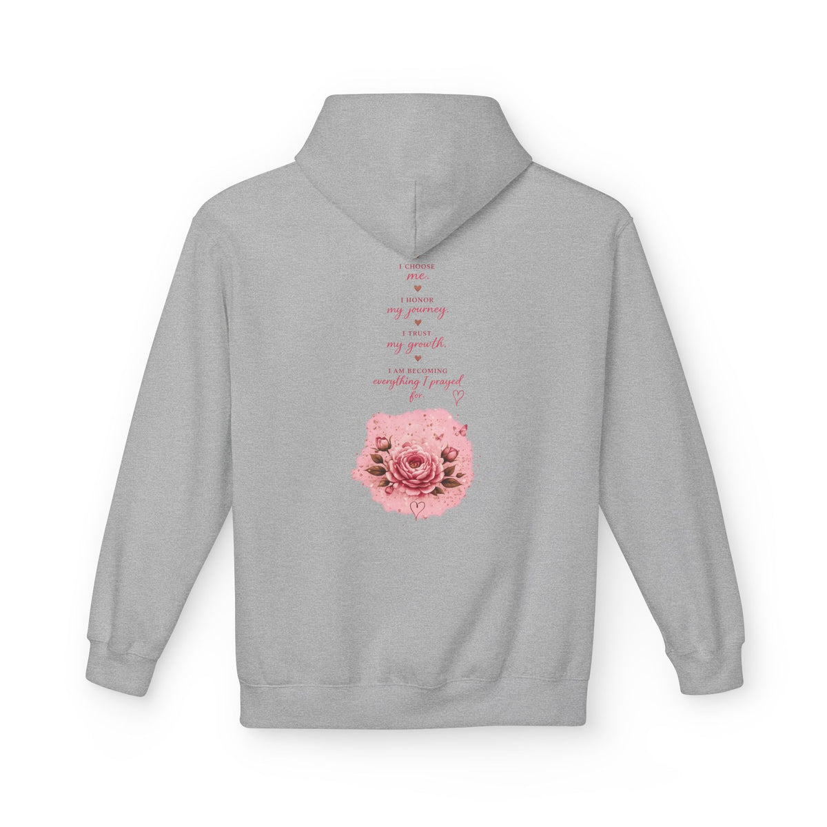 Hoodie β Pink Rose Watercolor Quote Pullover