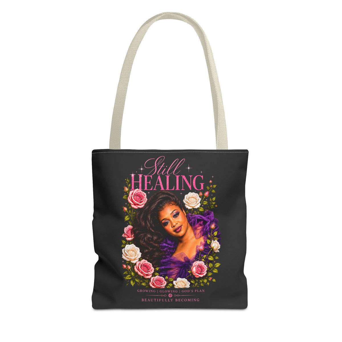 Still Healing Floral Memorial Tote Bag — Inspirational Grief Support Shopping Bag