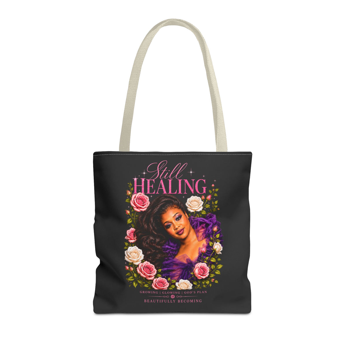 Still Healing Floral Memorial Tote Bag — Inspirational Grief Support Shopping Bag