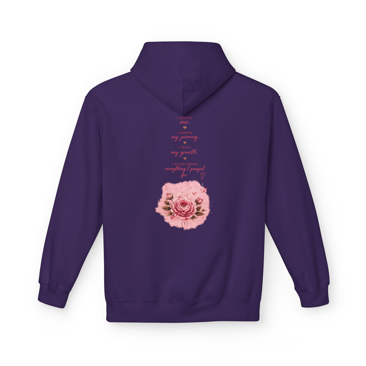 Hoodie β Pink Rose Watercolor Quote Pullover