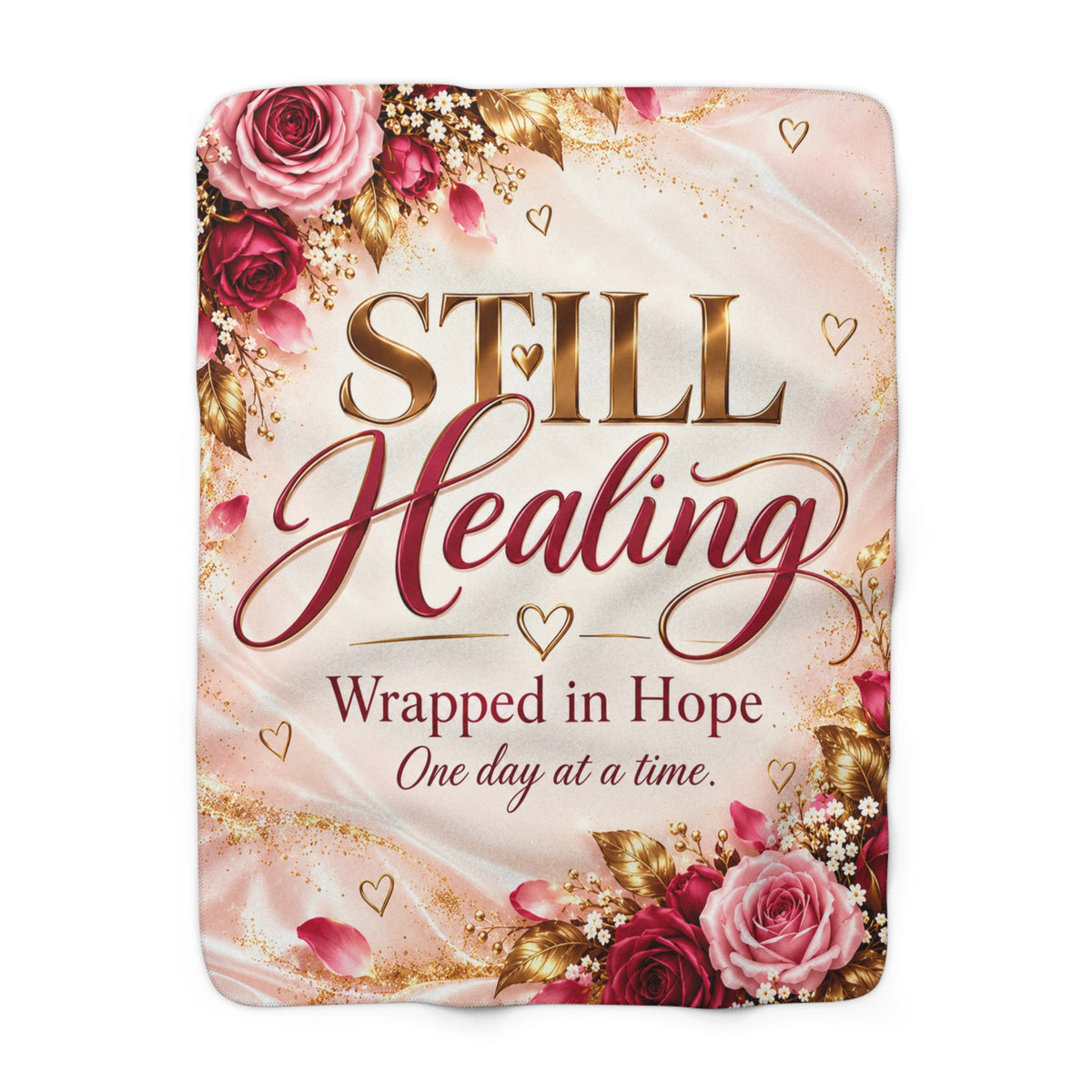 Still Healing Sherpa Fleece Blanket – Wrapped in Hope Comfort Gift