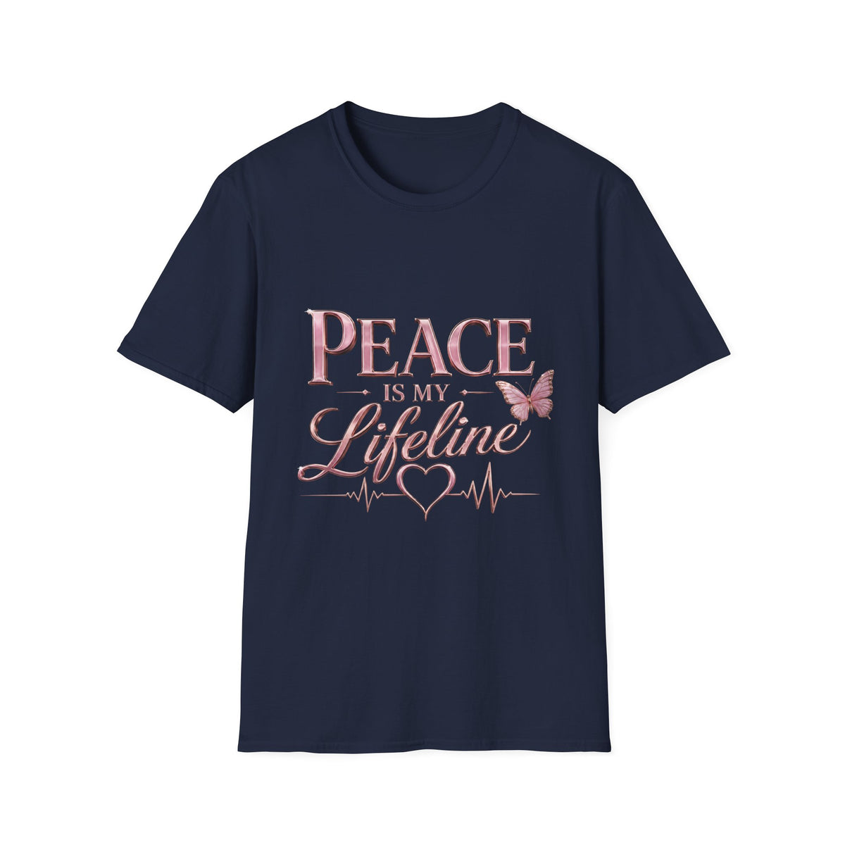 Peace Is My Lifeline T-Shirt — Inspirational Butterfly Graphic Tee
