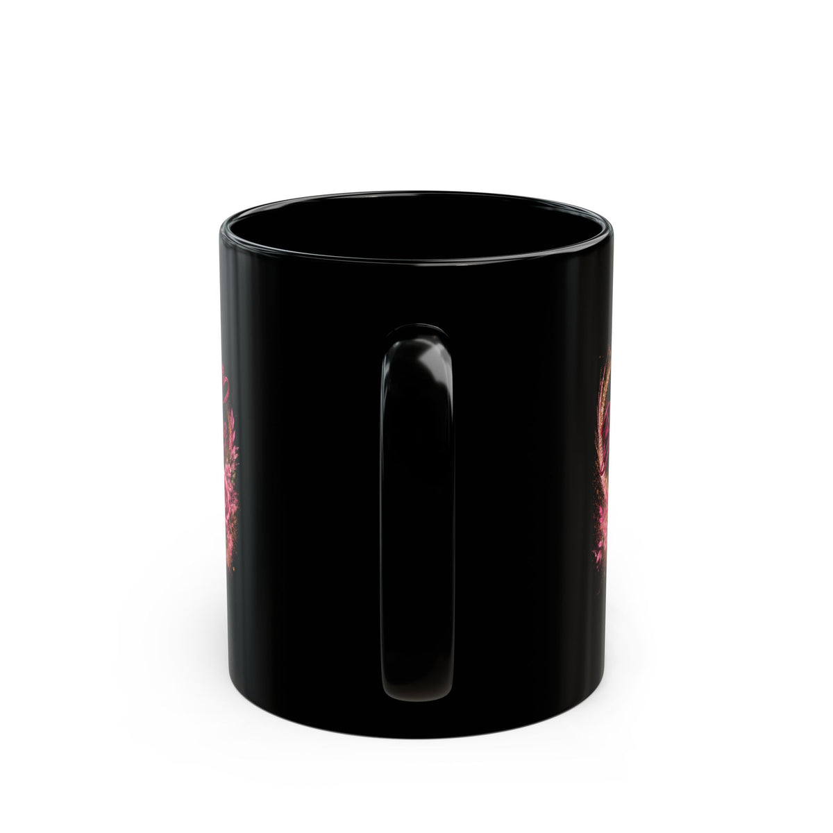 Black Healing Mug — "Becoming Okay" Floral Inspirational Coffee Cup (11oz/15oz)