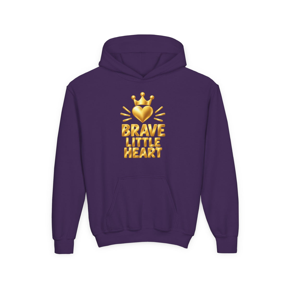 Brave Little Heart Crown Youth Hoodie