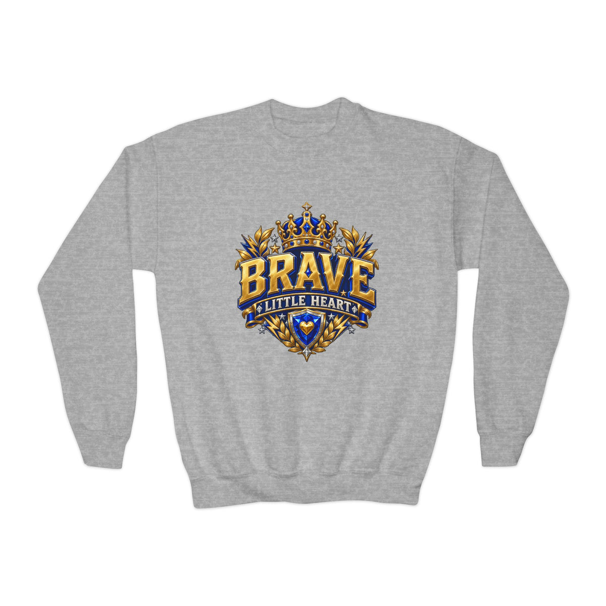 Brave Little Hearts Youth Sweatshirt β Courage Lives Within Me Crewneck