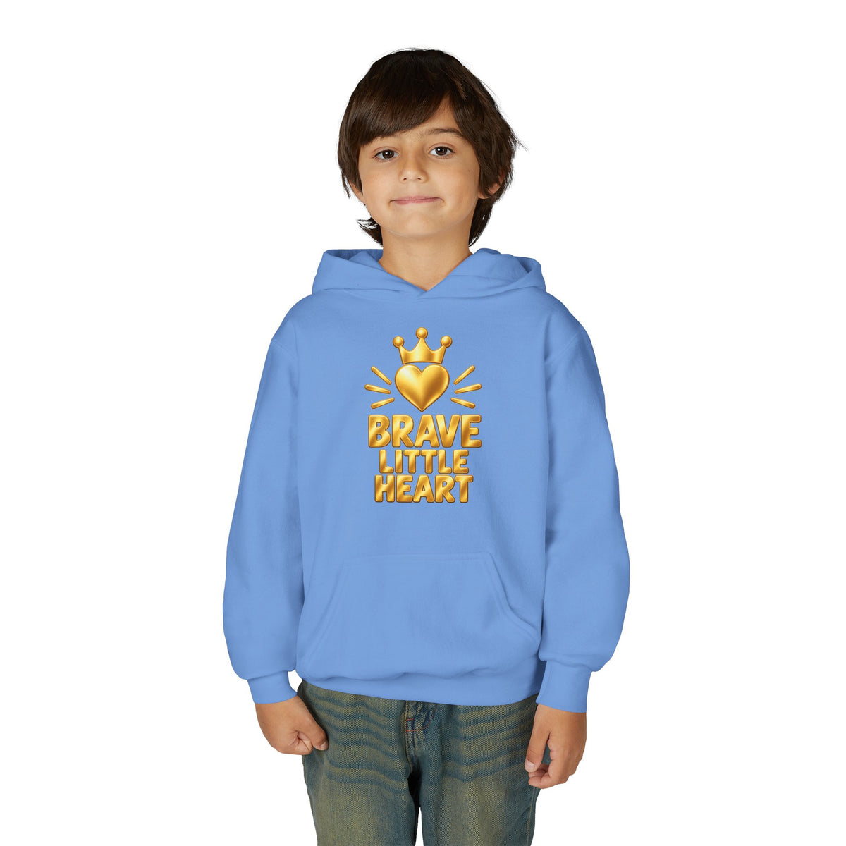 Brave Little Heart Crown Youth Hoodie