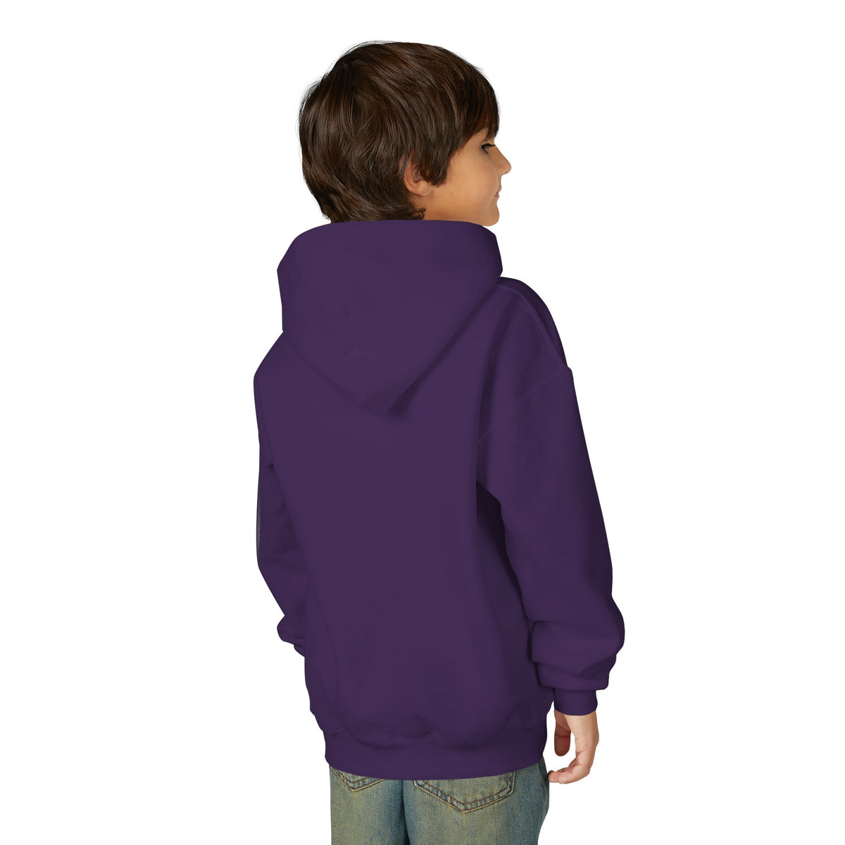Brave Little Heart Youth Hoodie – Personalized Teddy Bear 'Love Never Leaves' Kids Sweatshirt