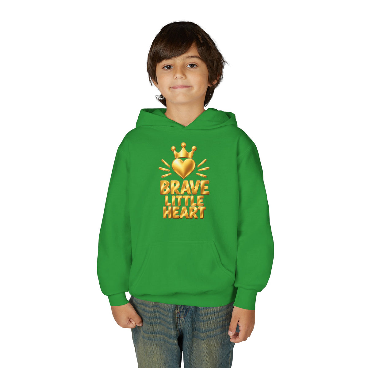 Brave Little Heart Crown Youth Hoodie