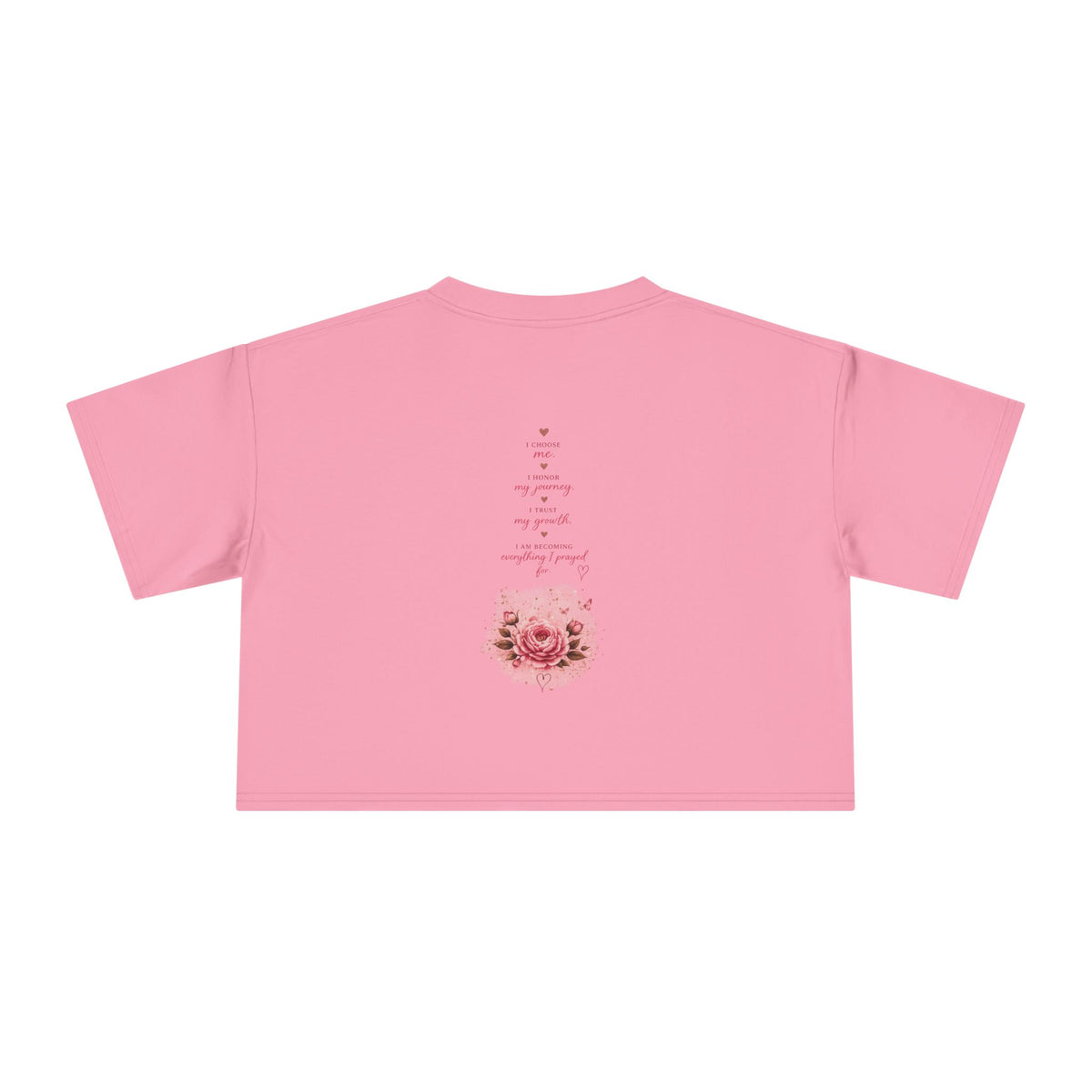 Crop Tee — 'Still Healing' Pink Floral Breast Cancer Awareness Top