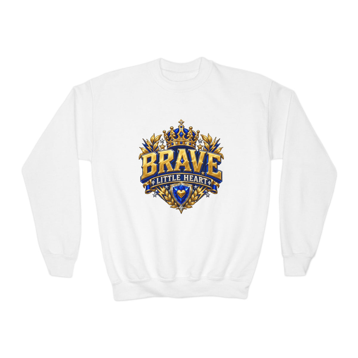 Brave Little Hearts Youth Sweatshirt β Courage Lives Within Me Crewneck