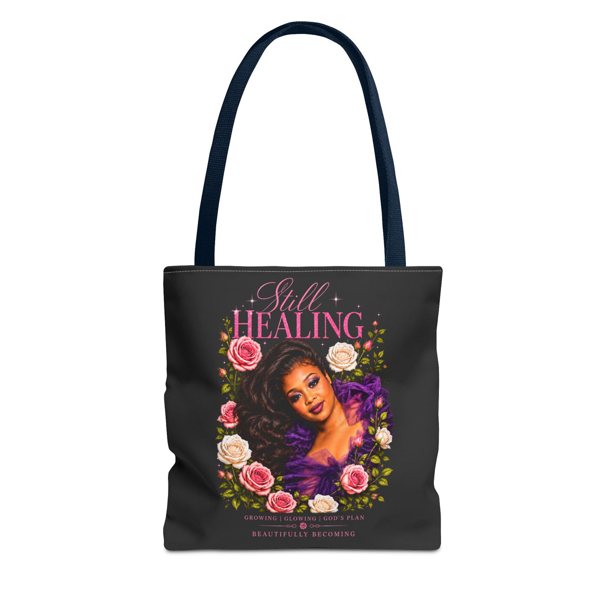 Still Healing Floral Memorial Tote Bag — Inspirational Grief Support Shopping Bag