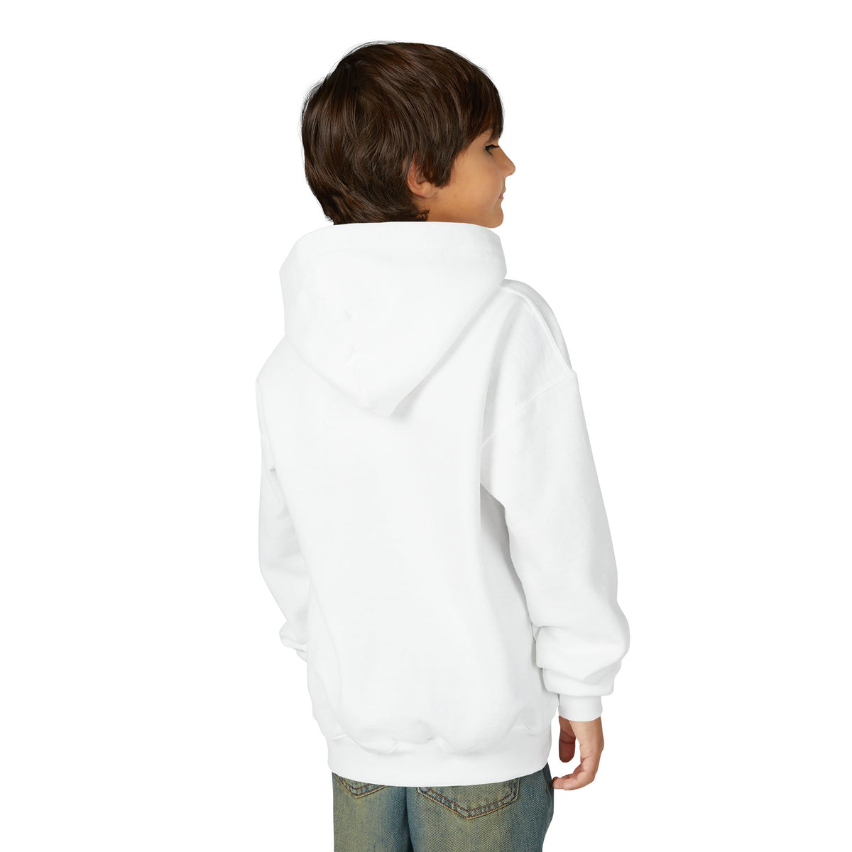 Brave Little Heart Youth Hoodie – Personalized Teddy Bear 'Love Never Leaves' Kids Sweatshirt