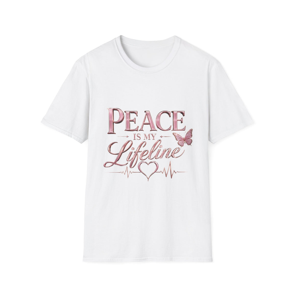 Peace Is My Lifeline T-Shirt — Inspirational Butterfly Graphic Tee