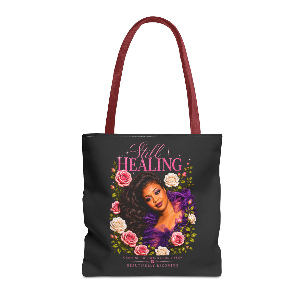 Still Healing Floral Memorial Tote Bag — Inspirational Grief Support Shopping Bag