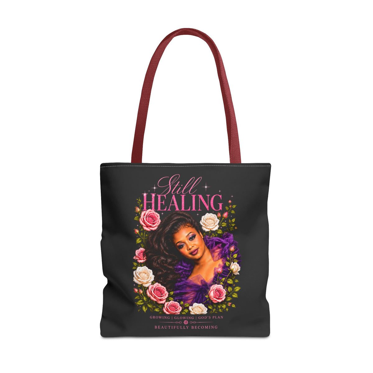 Still Healing Floral Memorial Tote Bag — Inspirational Grief Support Shopping Bag
