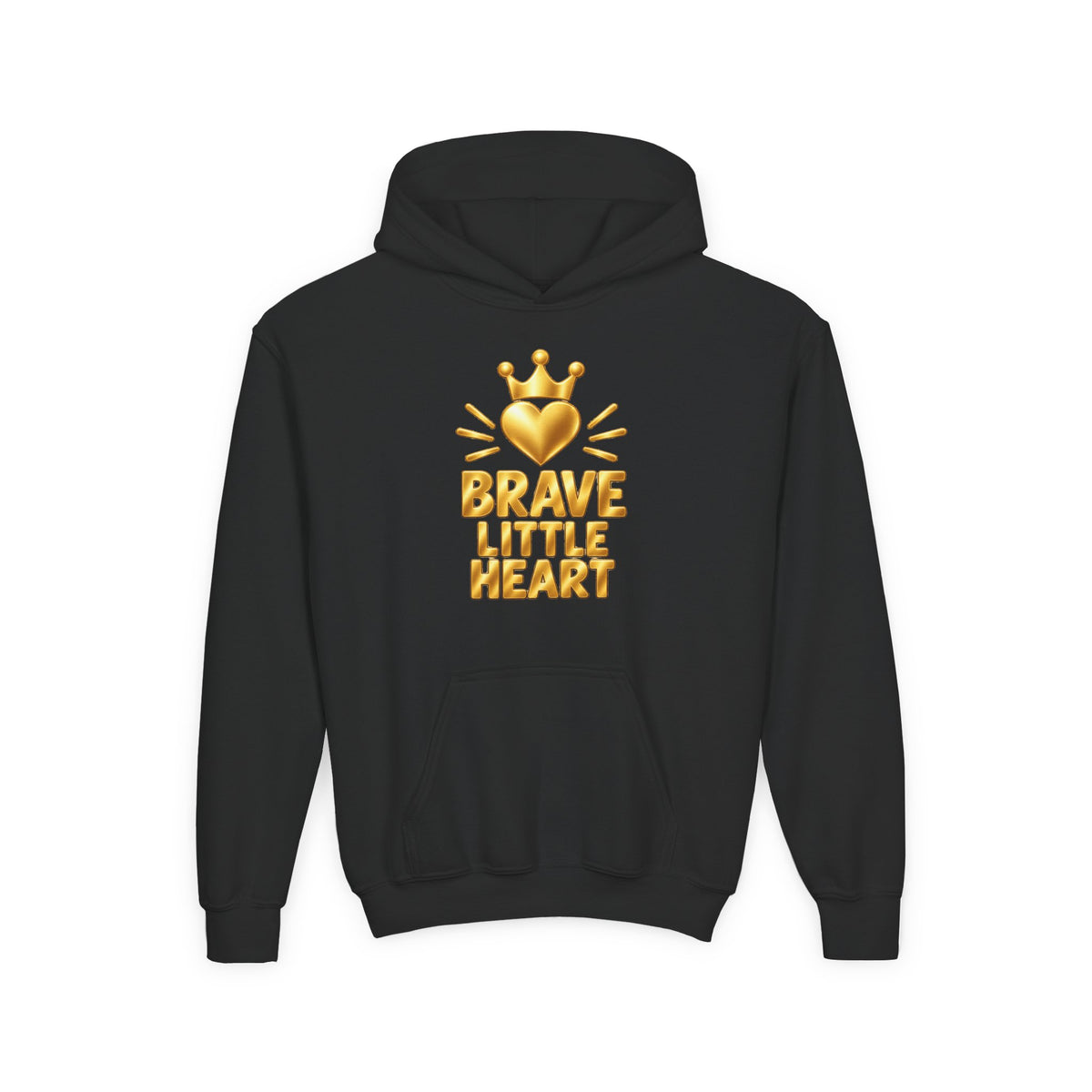 Brave Little Heart Crown Youth Hoodie