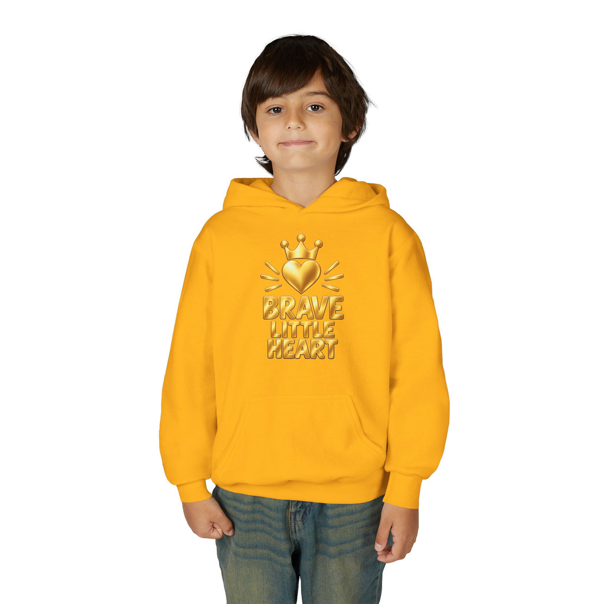 Brave Little Heart Crown Youth Hoodie
