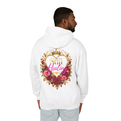 Still Healing Hoodie — Floral Heart Portrait Lightweight Hoodie