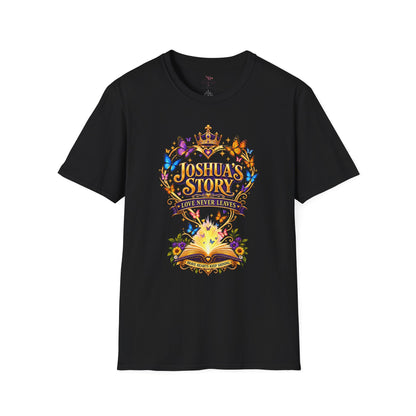 Joshua's Story T‑Shirt — "Love Never Leaves" Inspirational Butterfly Tee