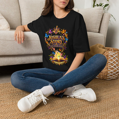 Joshua's Story T‑Shirt — "Love Never Leaves" Inspirational Butterfly Tee