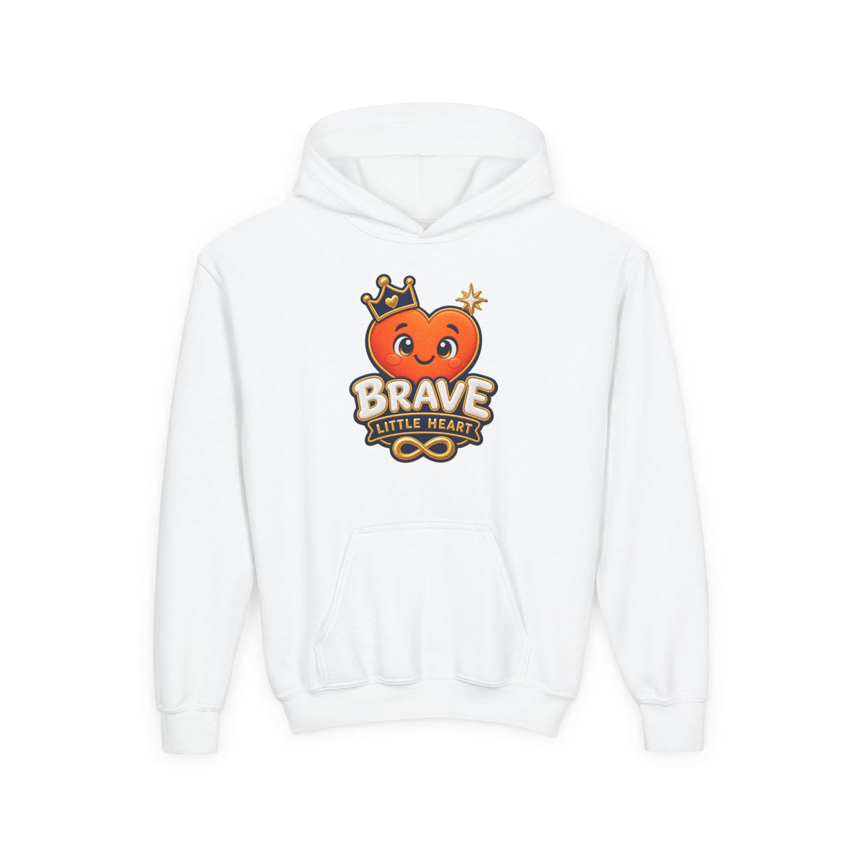 Brave Little Heart Youth Hoodie – Cute Courage Graphic Pullover