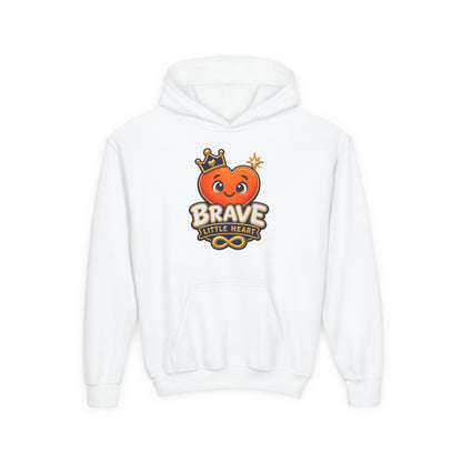 Brave Little Heart Youth Hoodie – Cute Courage Graphic Pullover