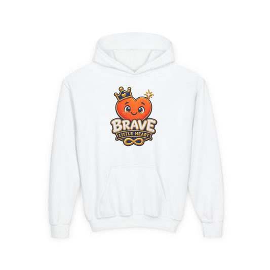 Brave Little Heart Youth Hoodie – Cute Courage Graphic Pullover