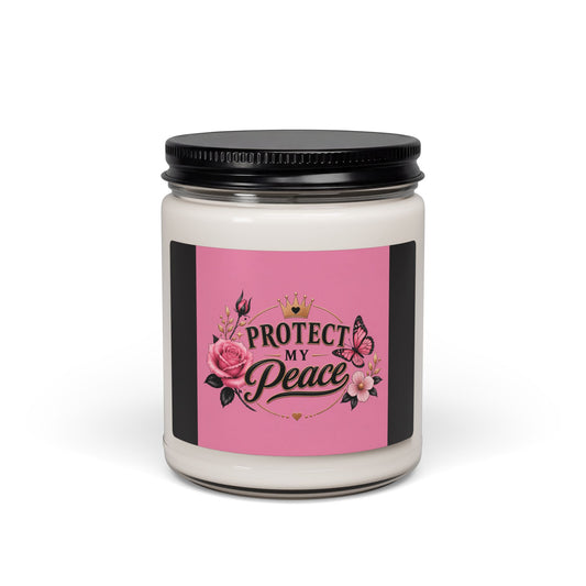 Protect My Peace Scented Soy Candle — 9oz Inspirational Aromatherapy Jar