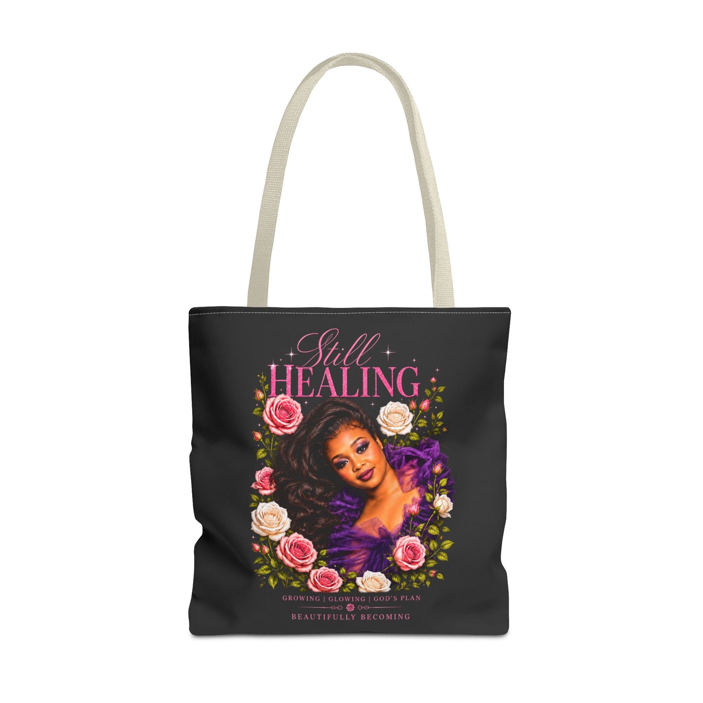 Still Healing Floral Memorial Tote Bag — Inspirational Grief Support Shopping Bag