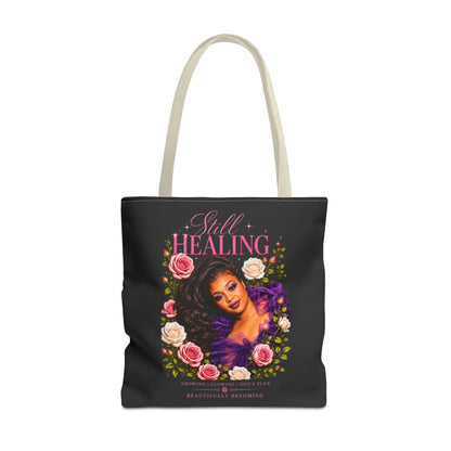 Still Healing Floral Memorial Tote Bag — Inspirational Grief Support Shopping Bag