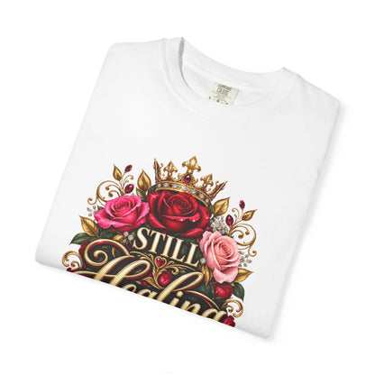 Still Healing T-Shirt – Floral Script Recovery Tee