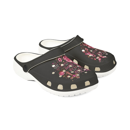 Floral Butterfly Foam Clogs — Pink EVA Garden Clogs