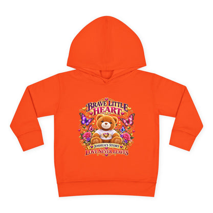 Toddler Hoodie - "Brave Little Heart" Teddy Design (Personalize: Joshua's Story)