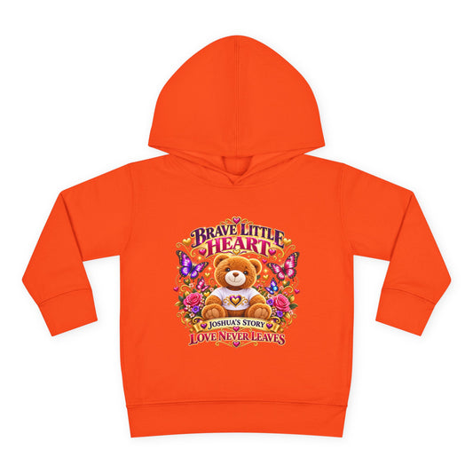 Toddler Hoodie - "Brave Little Heart" Teddy Design (Personalize: Joshua's Story)