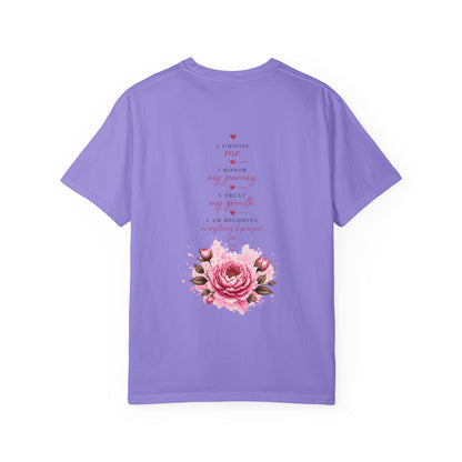 T-Shirt — "Still Healing" Inspirational Recovery Tee (Pink Floral)