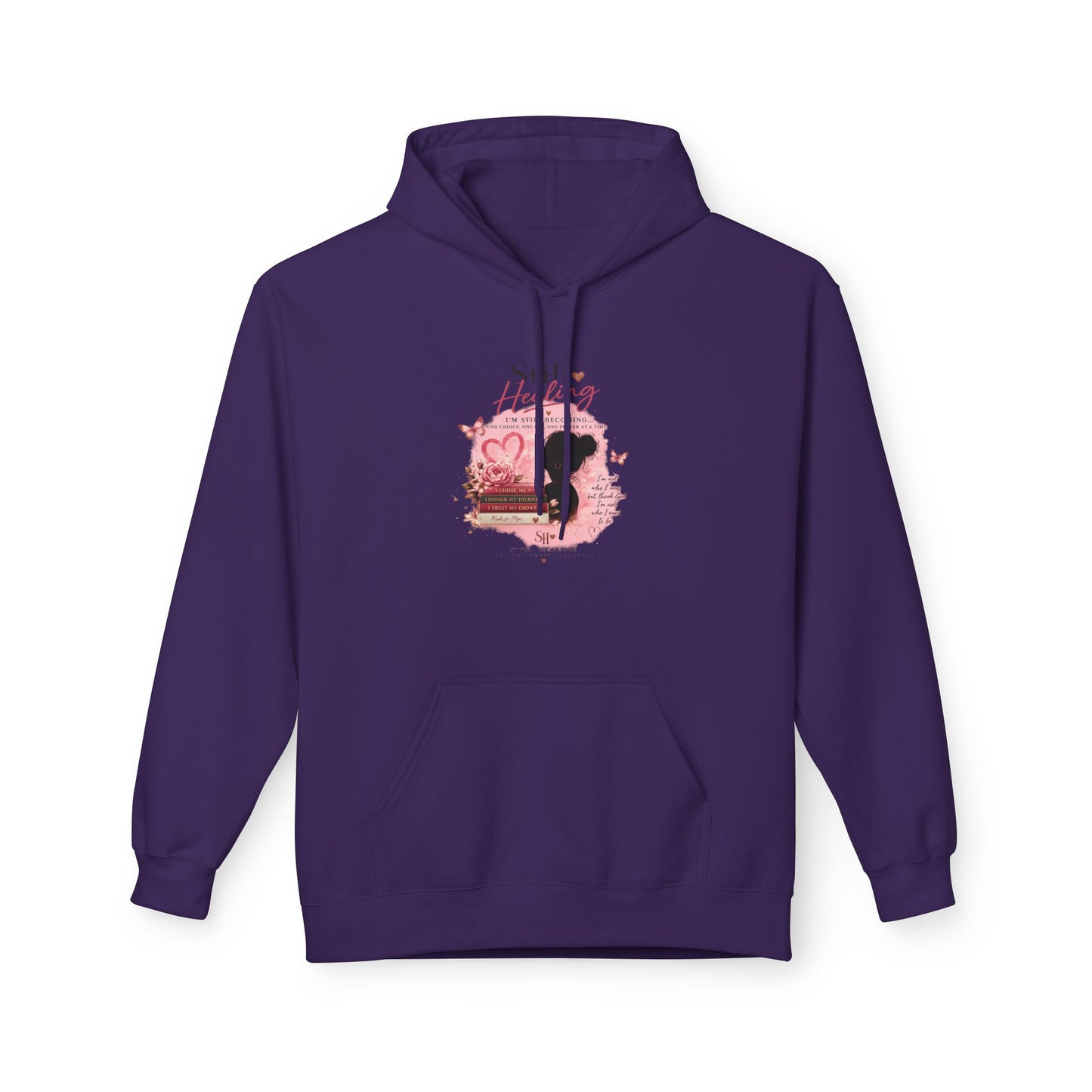 Hoodie — Pink Rose Watercolor Quote Pullover
