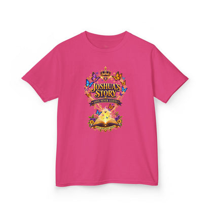Kids T-Shirt — "Joshua's Story" Magical Book & Crown Design