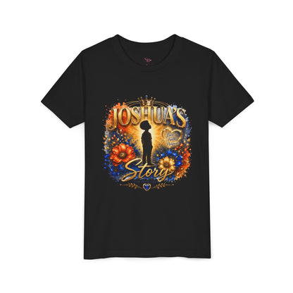 Joshua's Story Youth Tee — Inspirational Crowned Silhouette Floral Shirt