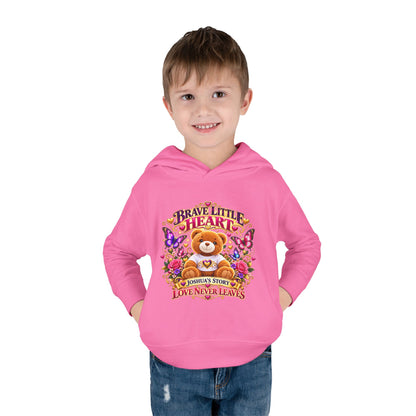 Toddler Hoodie - "Brave Little Heart" Teddy Design (Personalize: Joshua's Story)