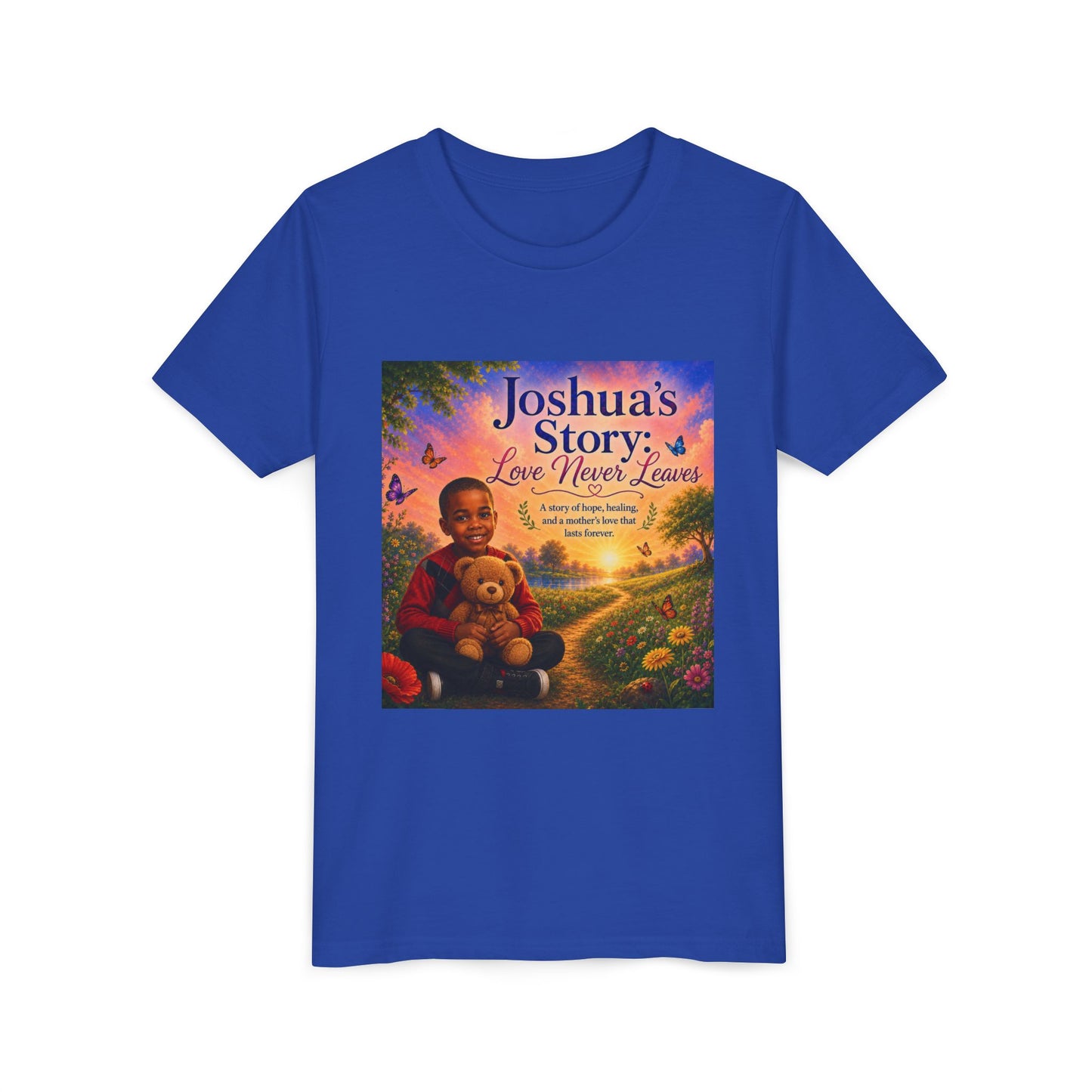 Youth Tee - "Joshua's Story: Love Never Leaves" Illustrated Kids T‑Shirt